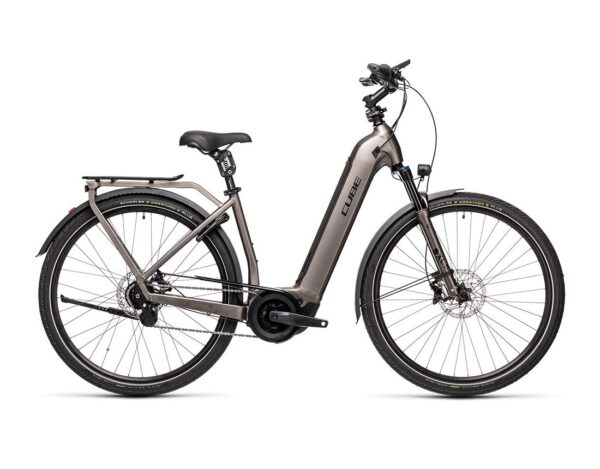 Cube Town Hybrid SL 500 Entrée facile teck et noir