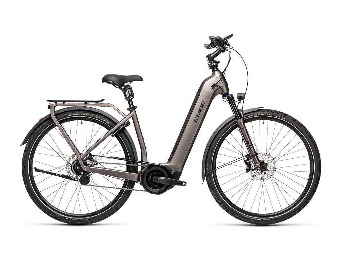 Cube Town Hybrid SL 500 Entrée facile teck et noir