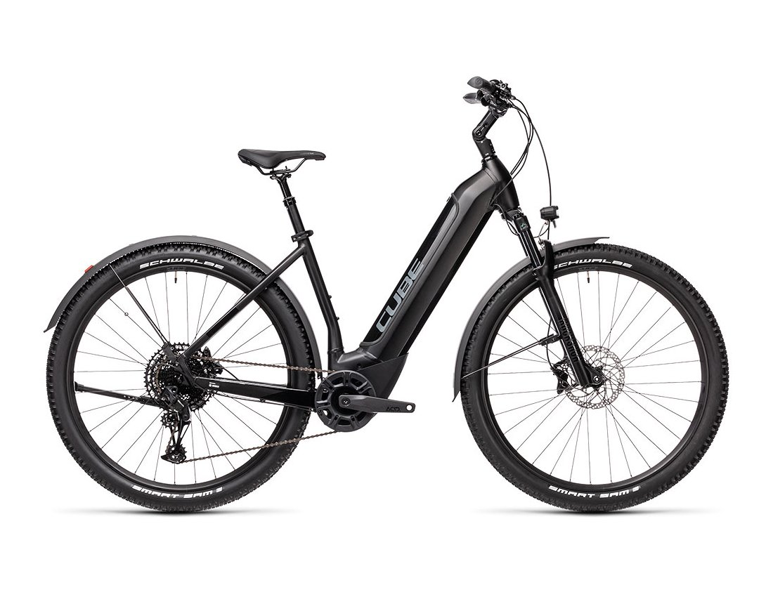 Cube Nuride Hybrid EXC 625 Entrée Facile Allroad noir et gris – Vélo électrique rigide
