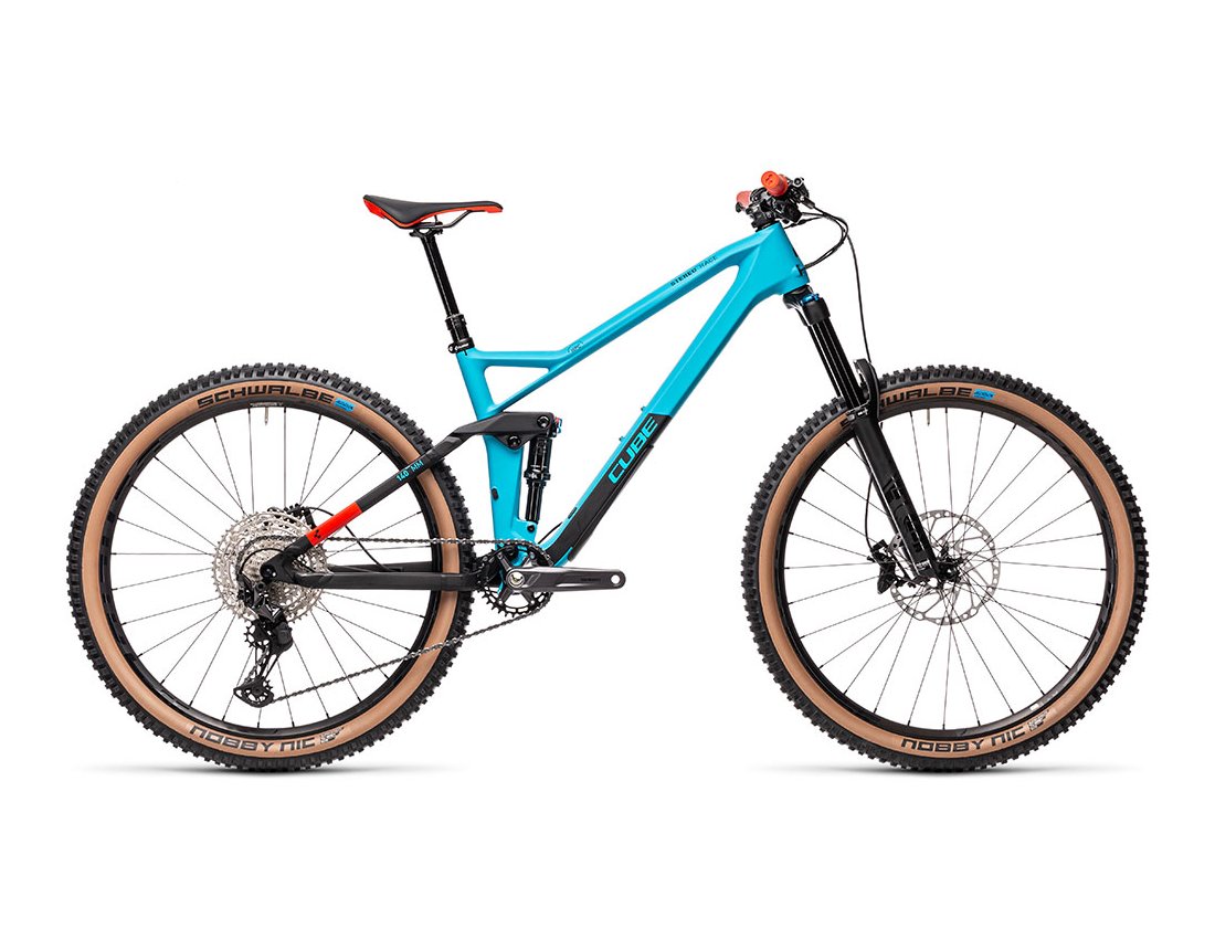 Cube Stereo 140 HPC Race 27.5 pétrole et rouge
