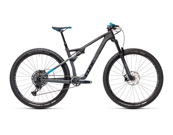 Cube AMS 100 C:68 Race 29 carbone et bleu
